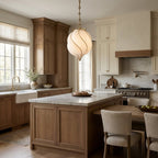 Mara Caged Opal Glass & Brass Small Pendant - fovolighting