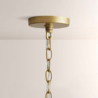 Mara Caged Opal Glass & Brass Small Pendant - fovolighting