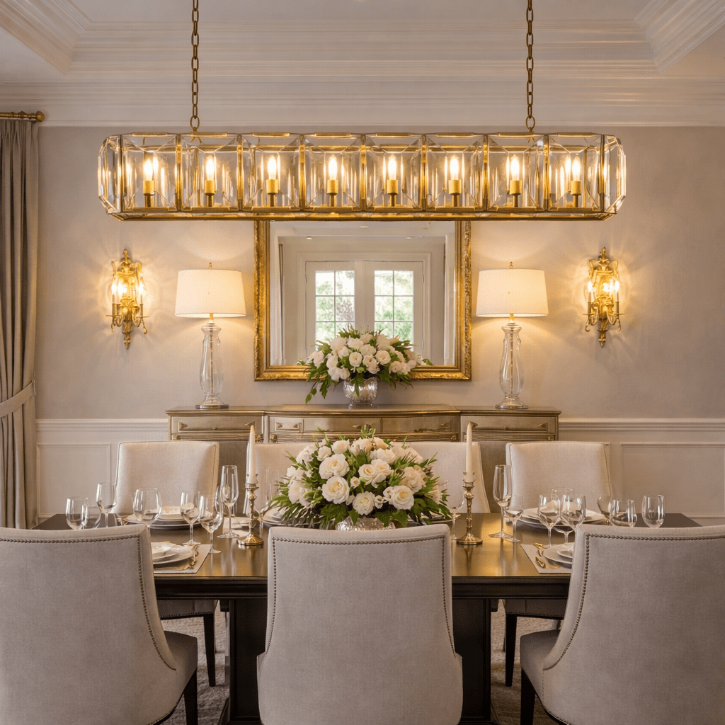 Marlow Crystal Rectangular Chandelier - fovolighting