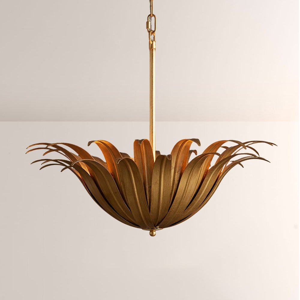 Matilde Palm Leaf & Brass Pendant - fovolighting