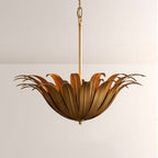 Matilde Palm Leaf & Brass Pendant - fovolighting