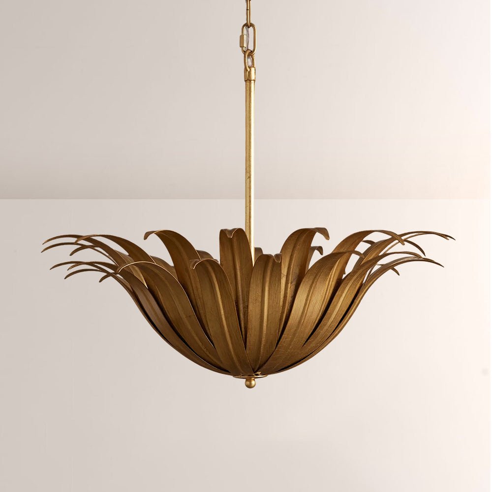 Matilde Palm Leaf & Brass Pendant - fovolighting