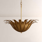Matilde Palm Leaf & Brass Pendant - fovolighting