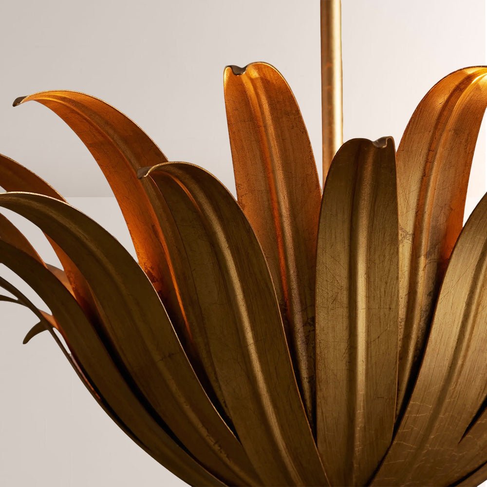 Matilde Palm Leaf & Brass Pendant - fovolighting