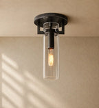 Mechanical Glass Cylinder Flushmount