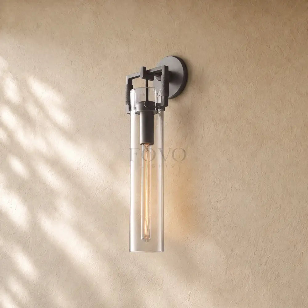 Mechanical Glass Cylinder Sconce