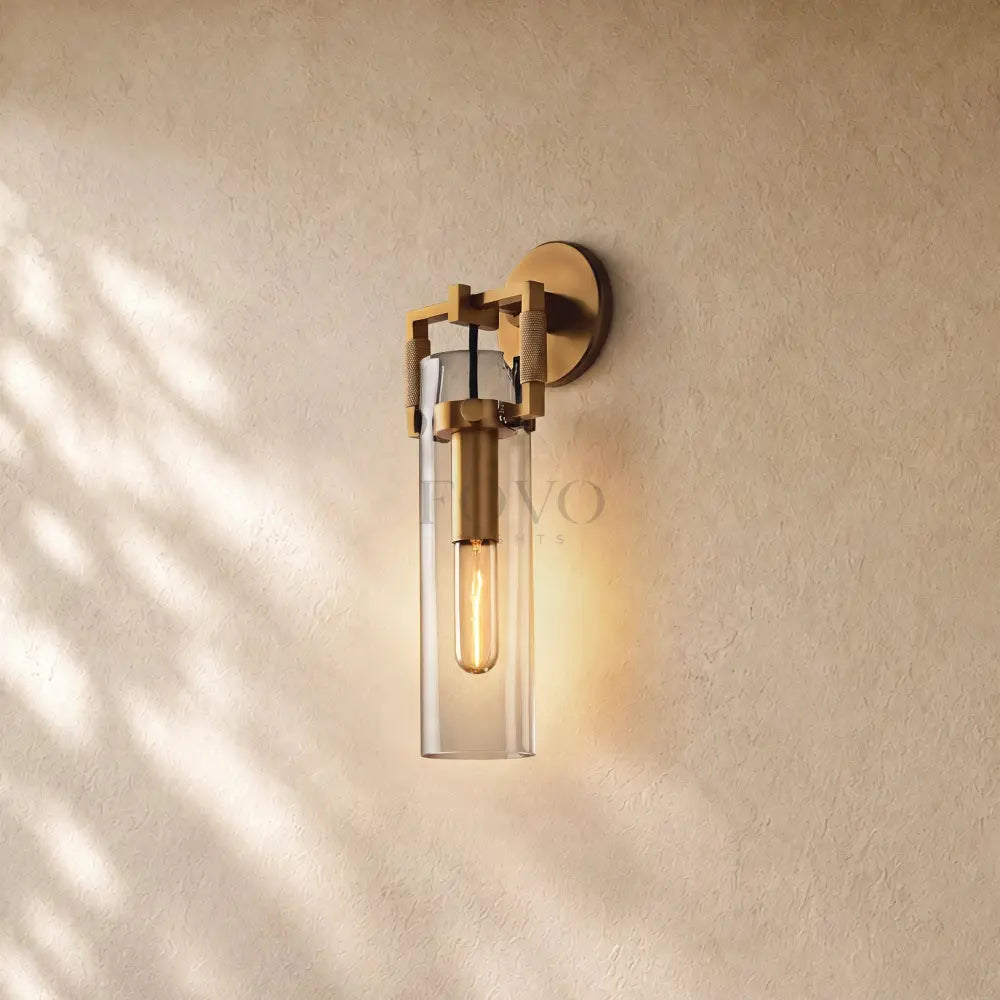 Mechanical Glass Cylinder Sconce