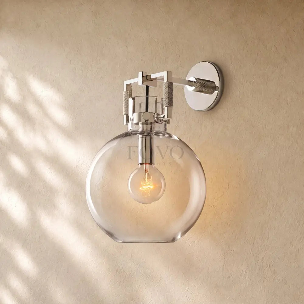 Mechanical Glass Globe Sconce