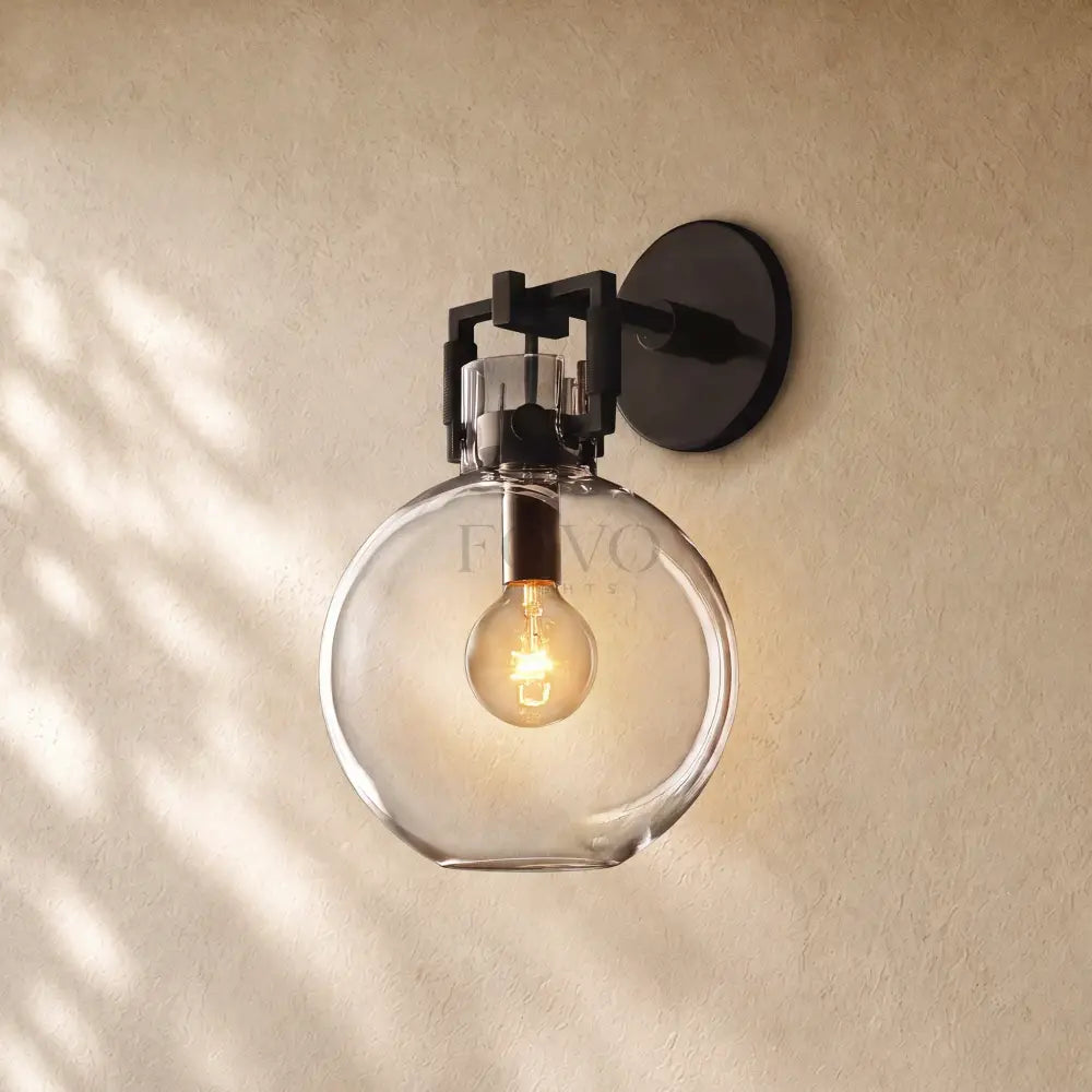 Mechanical Glass Globe Sconce