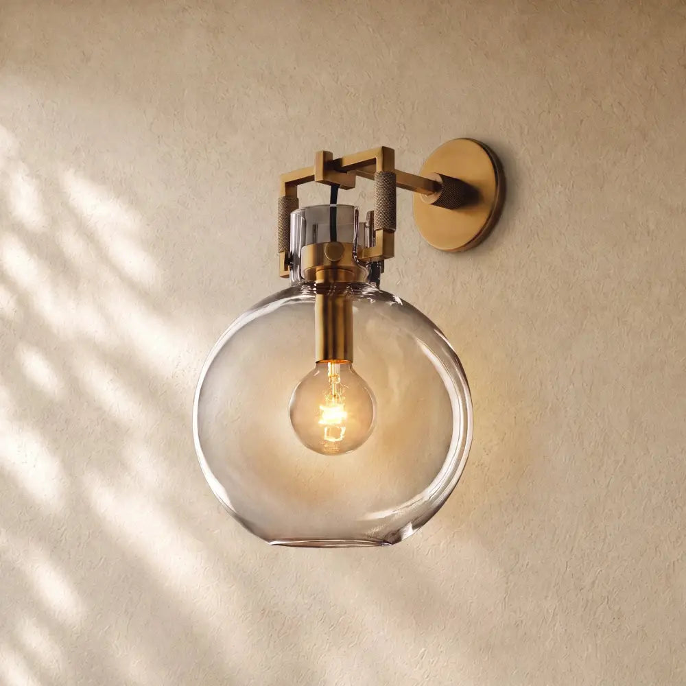 Mechanical Glass Globe Sconce