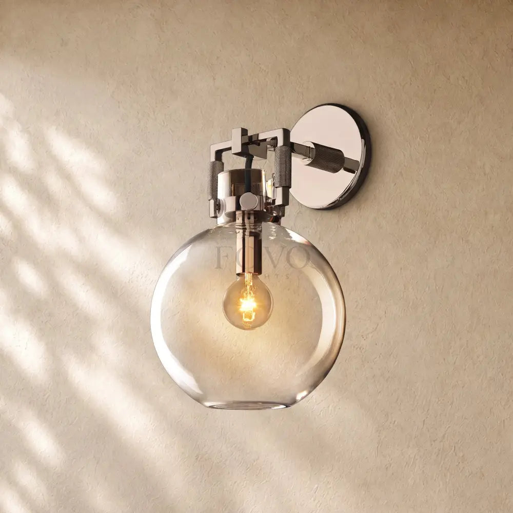 Mechanical Glass Globe Sconce