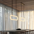 JC Circle Alabaster Chandelier