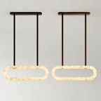 JC Circle Alabaster Chandelier