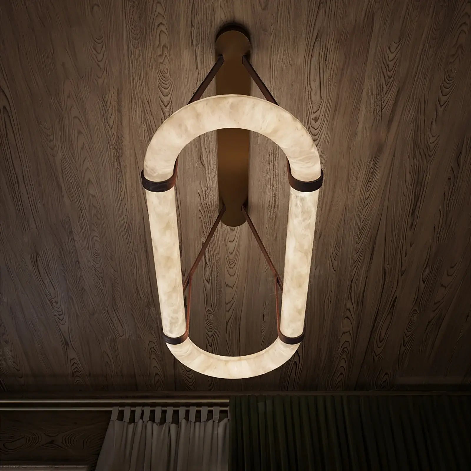 JC Circle Alabaster Chandelier