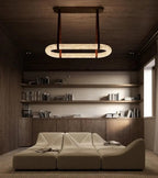 JC Circle Alabaster Chandelier