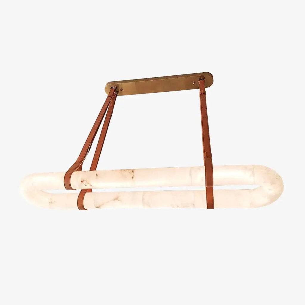JC Circle Alabaster Chandelier