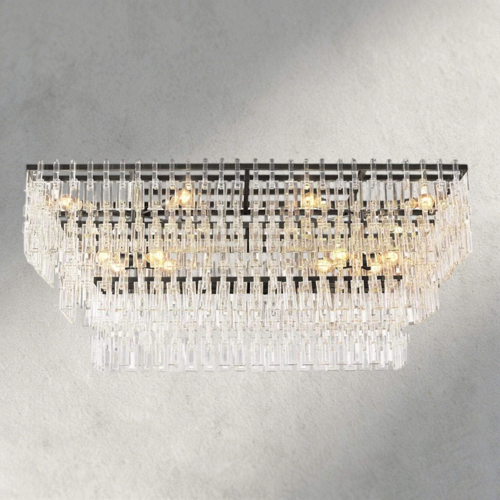Merlyna Tiered Rectangular Chandelier 60", 72" - fovolighting