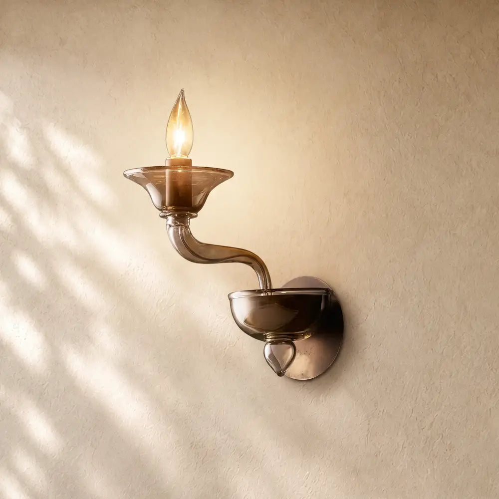 Mirellan Smoke Glass Sconce