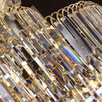 Modern Gold Foyer Extra Large Crystal Chandeliers Round Luxury Ceiling Light Fixture For Hall Entrance - fovolighting