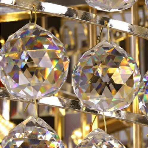 Modern Gold Foyer Extra Large Crystal Chandeliers Round Luxury Ceiling Light Fixture For Hall Entrance - fovolighting