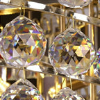 Modern Gold Foyer Extra Large Crystal Chandeliers Round Luxury Ceiling Light Fixture For Hall Entrance - fovolighting