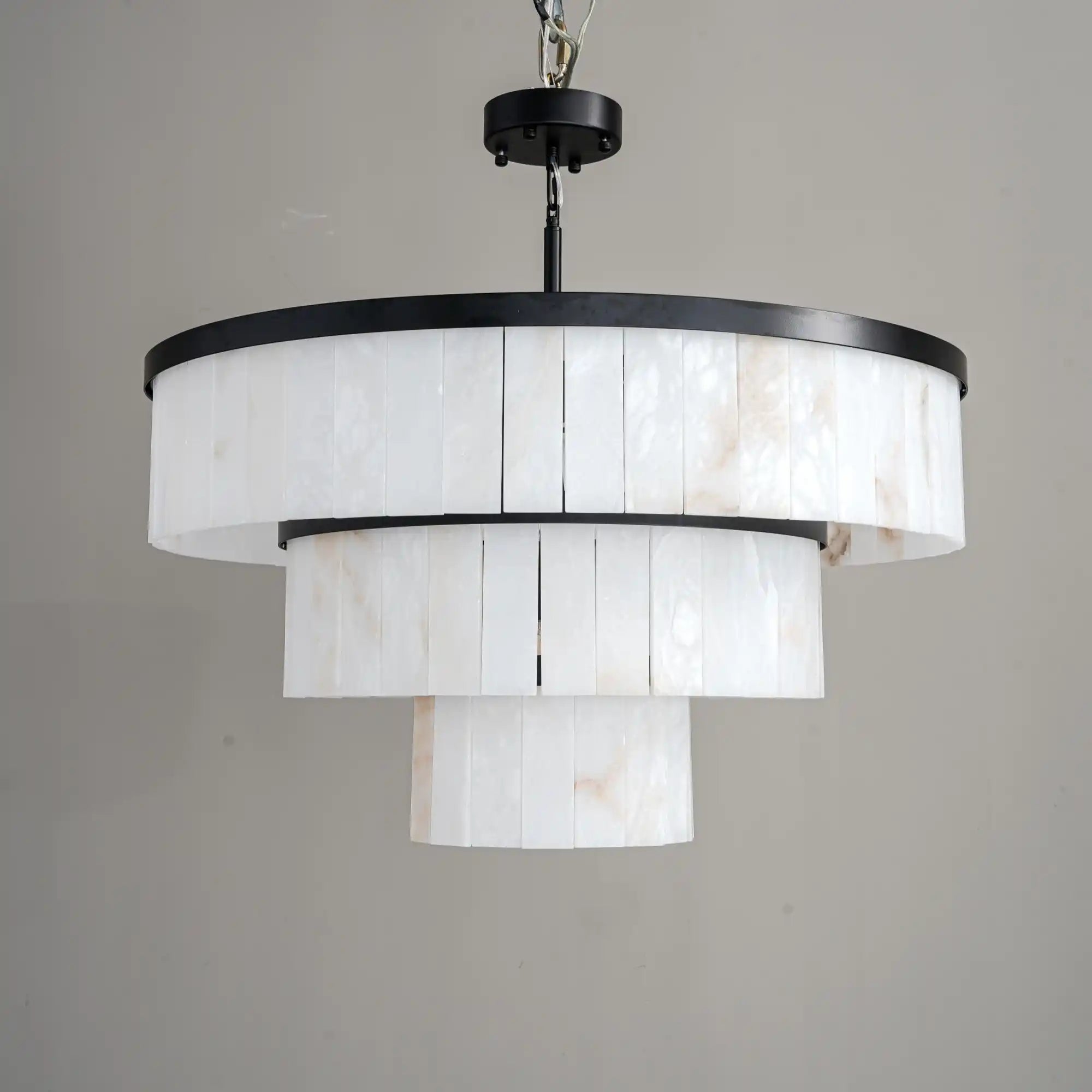 Modern Nature Alabaster 3 Tier Chandelier - fovolighting