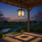 Modern Pendant Light with Black Metal Frame and Frosted Glass Shade - fovolighting