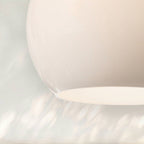 Modern Pendant Light with White Glass Shade and Wooden Detail - fovolighting