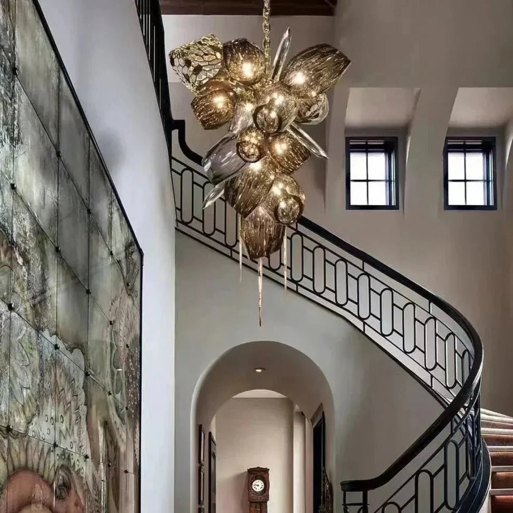 Modern Wine Glass Shape Chandelier Italian Light Luxury Light Fixture for Dining Room/Living Room - fovolighting