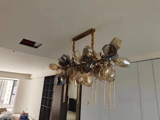 Modern Wine Glass Shape Chandelier Italian Light Luxury Light Fixture for Dining Room/Living Room - fovolighting