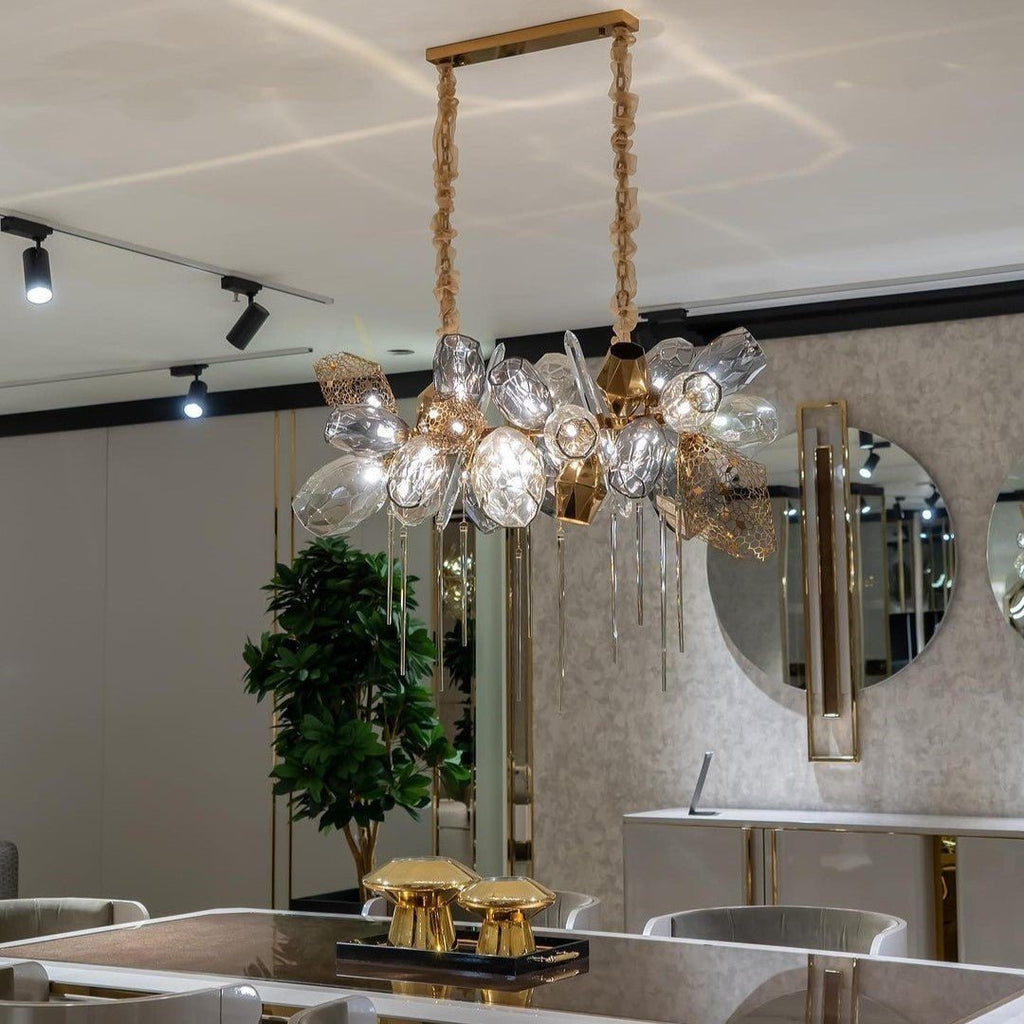 Modern Wine Glass Shape Chandelier Italian Light Luxury Light Fixture for Dining Room/Living Room - fovolighting