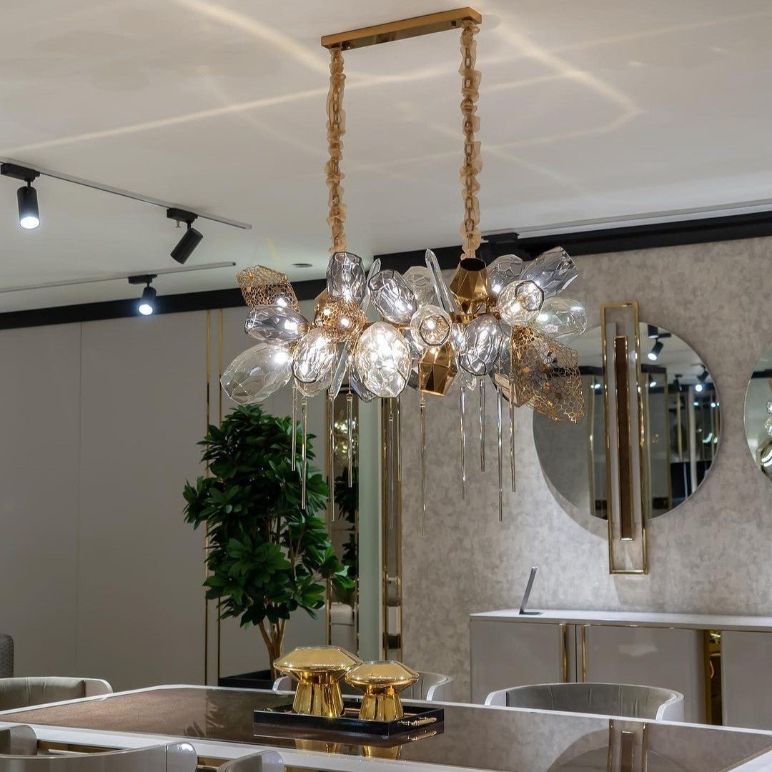 Modern Wine Glass Shape Chandelier Italian Light Luxury Light Fixture for Dining Room/Living Room - fovolighting