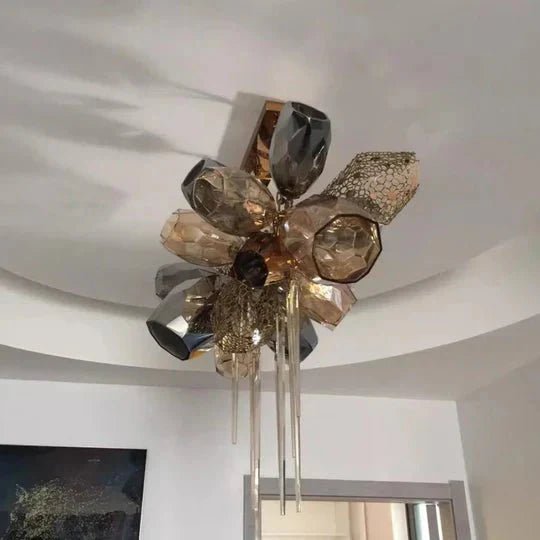 Modern Wine Glass Shape Chandelier Italian Light Luxury Light Fixture for Dining Room/Living Room - fovolighting