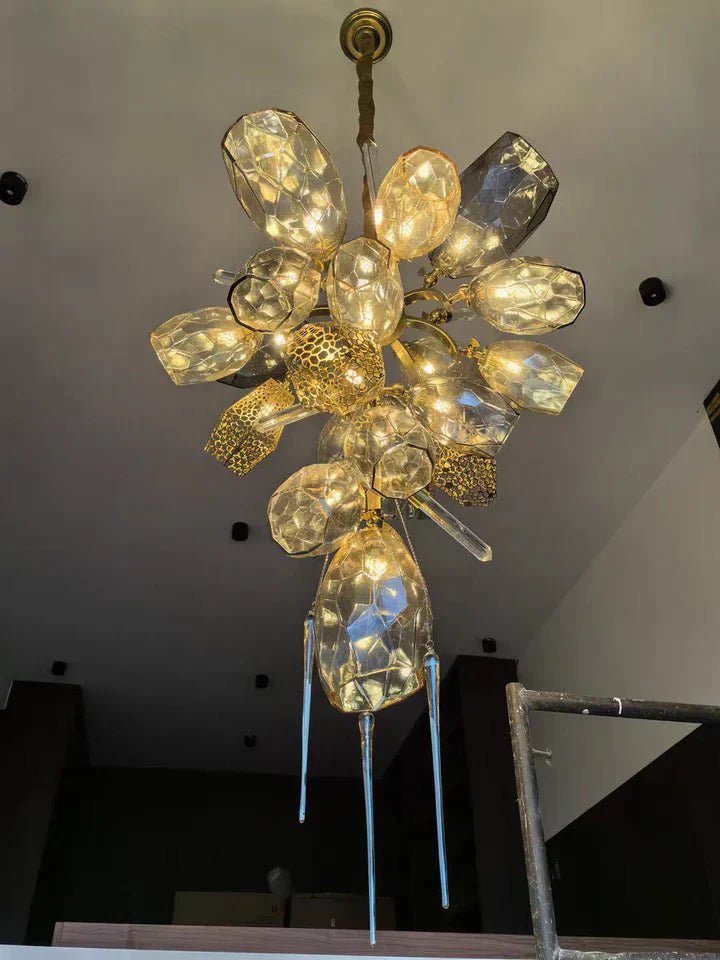 Modern Wine Glass Shape Chandelier Italian Light Luxury Light Fixture for Dining Room/Living Room - fovolighting