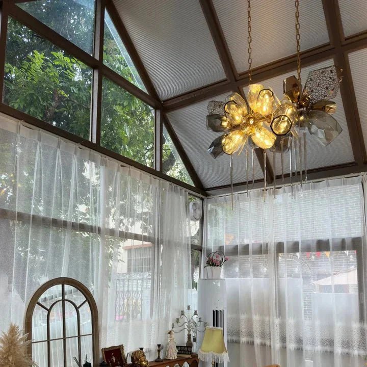 Modern Wine Glass Shape Chandelier Italian Light Luxury Light Fixture for Dining Room/Living Room - fovolighting