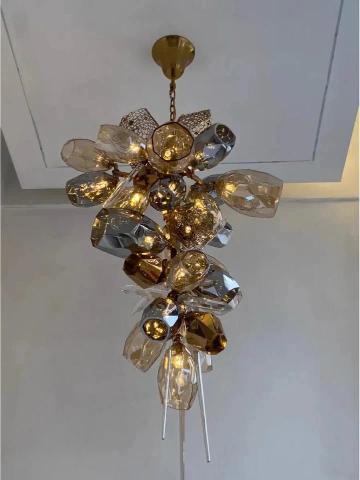 Modern Wine Glass Shape Chandelier Italian Light Luxury Light Fixture for Dining Room/Living Room - fovolighting