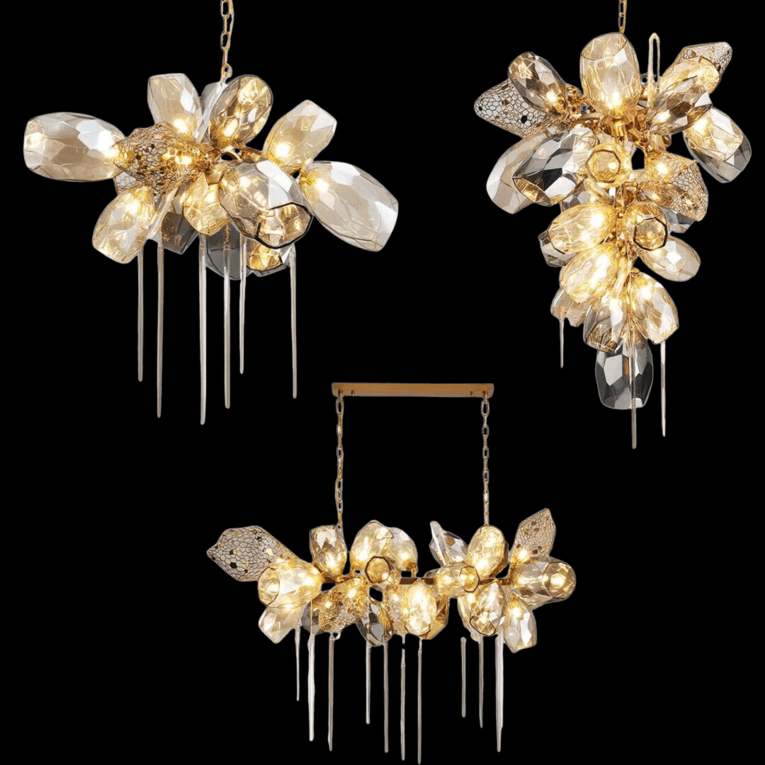 Modern Wine Glass Shape Chandelier Italian Light Luxury Light Fixture for Dining Room/Living Room - fovolighting