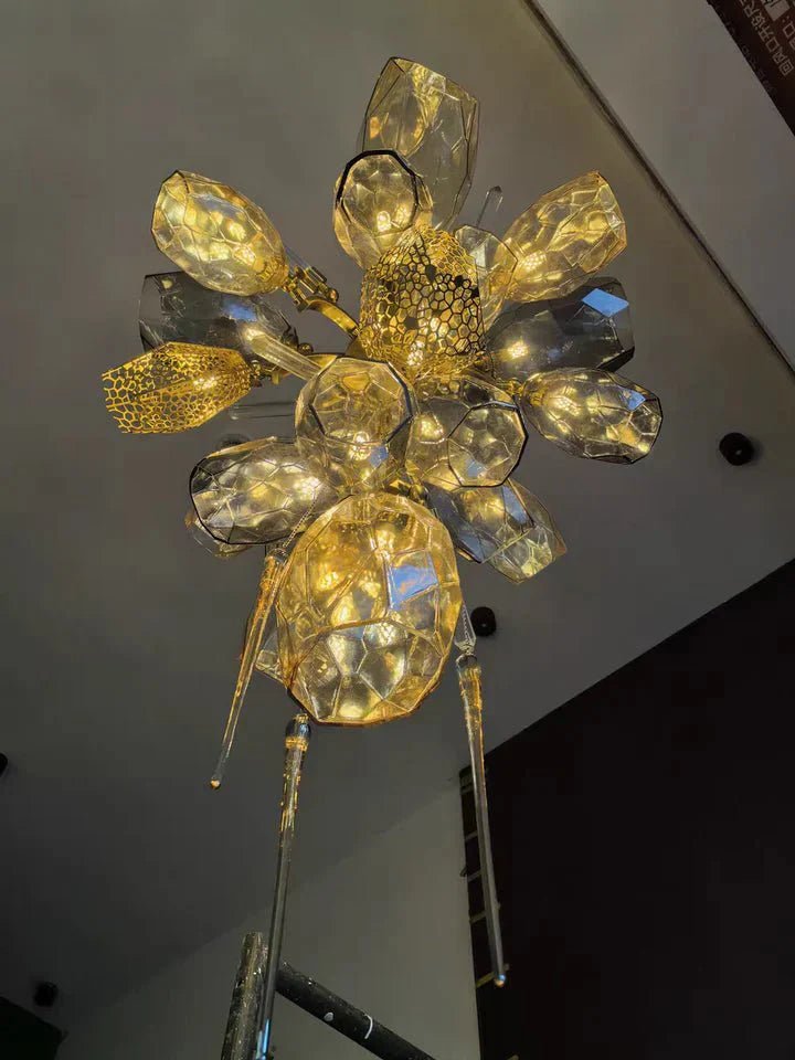 Modern Wine Glass Shape Chandelier Italian Light Luxury Light Fixture for Dining Room/Living Room - fovolighting