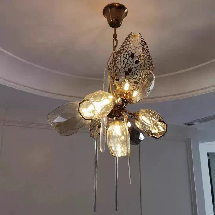 Modern Wine Glass Shape Chandelier Italian Light Luxury Light Fixture for Dining Room/Living Room - fovolighting