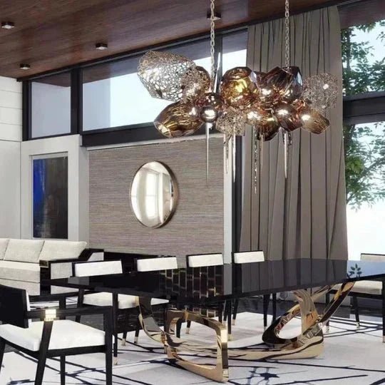 Modern Wine Glass Shape Chandelier Italian Light Luxury Light Fixture for Dining Room/Living Room - fovolighting