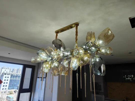 Modern Wine Glass Shape Chandelier Italian Light Luxury Light Fixture for Dining Room/Living Room - fovolighting
