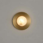 Moonshade Brass & Marble Sconce - fovolighting