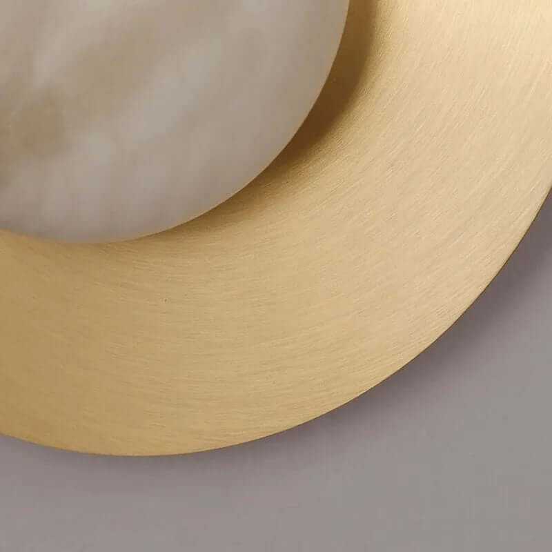Moonshade Brass & Marble Sconce - fovolighting