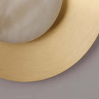 Moonshade Brass & Marble Sconce - fovolighting