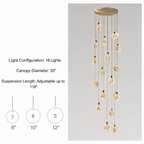Moonshade Marble Disc Chandelier - fovolighting