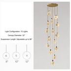 Moonshade Marble Disc Chandelier - fovolighting