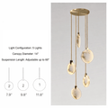 Moonshade Marble Disc Chandelier - fovolighting