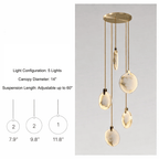 Moonshade Marble Disc Chandelier - fovolighting