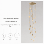 Moonshade Marble Disc Chandelier - fovolighting