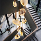 Moonshade Marble Disc Chandelier - fovolighting